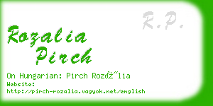 rozalia pirch business card